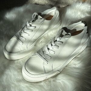 Crown Vintage white tumbled leather sneakers